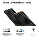 Keychron K2H-F1, клавиатура, 75%, проводная и беспроводная, RGB LED подсветка, магнитные переключатели, QWERTY, черная