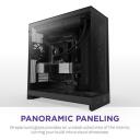 Nzxt Корпус H9 Flow CM-H92FB-01, 3x140мм передние вентиляторы, 1x120мм задний вентилятор, поддержка радиатора 420мм