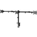 Gembird LCD monitors stiprinājuma roka MA-D3-01, 17-27'', VESA 75x75-100x100 mm, 2 displeji, melna