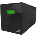 Green Cell UPS 1000VA 600W PowerProof UPS03, 1000 VA, 600 W, 4 AC lizdai, 2 x RJ-45, 1 x USB, 2 x 12V/7Ah