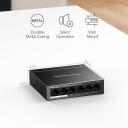Mercusys настольный коммутатор MS106LP, 6 портов, 10/100 Мбит/с, 4 PoE+ порта, 40 Вт, управляемый коммутатор, черный