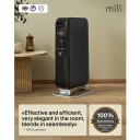 Масляный обогреватель мощностью 1000 Вт с тремя уровнями нагрева для помещений площадью 12–16 m² черный AB-H1000DN Mill