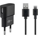 Goobay strāvas adapteris 45298, 5 W, 1 m USB-A uz USB-C kabelis
