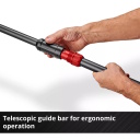 Einhell Power X-Change GE-CC 18/110 Li E-Solo 18 V Akumuliatorinis siūlių valytuvas Kintamas greitis Teleskopinė gido lazda Reguliuojamas ratukas 110 mm &scaron;epetėliai Raudona/Juoda