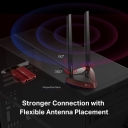 AXE5400 Wi-Fi 6E Bluetooth 5.3 PCIe adapteris, TP-Link, Archer TXE75E, 2&times; augstas jaudas tri-band antenas, 11ax: līdz 2402 Mbps