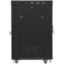 Lanberg Rack kapp 19" vabalt seisv 22U/800x800, FF01-8822-12BL, 1.5mm raam, 4 jahutusventilaatorit, LCD