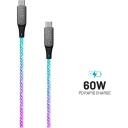 Fixed Laadimiskaabel USB-C/USB-C, FIXDLED-CC-RA, 60W, RGB valgustus, 1.2m