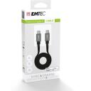 Emtec kaabel Type-C kuni Type-C ECCHAT700TC2, 1.2m, USB 2.0, 3A, hall, must