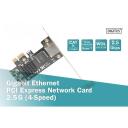 Digitus PCI Express v&otilde;rgukaart DN-10135, 1x10/100/1000/2500 RJ-45 port, 2500 Mbps, Realtek RTL8125B kontroller