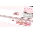 Onikuma G69 klaviatuur, G69 pink, 68 nuppu, 0.125 ms, 50 miljonit vajutust, ARGB valgustus, USB-C