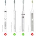 Silkn zobu birstes uzgaļi SYR4PEUZS001, 4 gab., melni, mīksti, saderīgi ar SonicSmile Plus, SonicYou