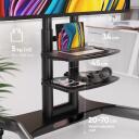 Onkron TV stovas TS1552-B, 40-70 colių, maksimali apkrova 60.5 kg, auk&scaron;čio reguliavimas 1200-1500 mm, 2 AV lentynos