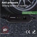 EV Charge kaasaskantav Type 2 laadija 5 m kaabliga, 3,6 kW, reguleeritav 6A–16A, ühefaasiline, IP65, must