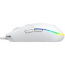 Baracuda Игровая мышь BGM-112 CRAB-W, 3600 DPI, 1.5m, 6 кнопок, белая, оптический сенсор, подсветка