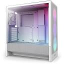 Nzxt Korpus H5 FLOW RGB 2024 CC-H52FW-R1, 3x120mm ventilaatorit, 2x2.5" ja 1x3.5" ketas, 7 laiendusslotti, valge