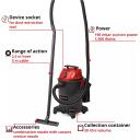 Einhell niiske/kuiva tolmuimeja TC-VC 1930 A 2342490, 1500 W, 30 L, 190 mbar, 78 dB, 3 m toitekaabel, 2,5 m imemisvoolik