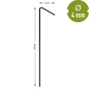 Telgi vaiad - sirged BIOOGROD 722904, 22 cm, teras