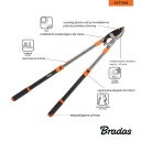 Alumīnija teleskopiskie zaru griezēji ar V-SERIES pārnesumu, Anvi, KT-V1240, regulējams garums 69-104 cm, pret slīdē&scaron;anas rokturi, augstas kvalitātes anvil asmens