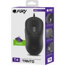 Fury Vadu spēļu pele Tanto T4 NFU-2199, 46g, 118mm, 62mm, 40mm, 7 pogas, 1.8m, 200-12000 DPI, programmējami taustiņi, apgaismojums