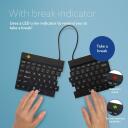 R-Go Tools klaviatuur R-GO SPLIT BREAK, traadita, Bluetooth 5.0, QWERTY, must, aku maht 500 mAh, 140 h aku t&ouml;&ouml;aeg