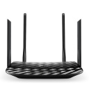TP-Link Archer C6 bezvadu mar&scaron;rutētājs Wi-Fi 5 AC1200 Dual-Band 867 Mbps 5 GHz 300 Mbps 2.4 GHz 4&times; Gigabit LAN 1&times; Gigabit WAN 4&times; antenas Melns