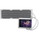Asus ROG RYUO IV 360 ARGB balts, 90RC01N2-B0EAY0, 12 cm, 3 ventilatori, 2200 RPM, 56,66 CFM, AMOLED displejs