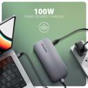 Axagon dokkimisjaam HMC-12GM2, USB 10Gbps, 3x USB-A, USB-C, HDMI, DP, RJ-45, M.2, SD/mSD, audio, PD 100W