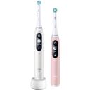 Oral-B Elektriskā zobu birste iO6 White Pink, 2, 5, Akumulators, 4000 sariņu, Viedais spiediena sensors, Interaktīvais displejs