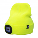 Ziemas cepure OTTO ar LED gaismu, 150lm, USB uzlāde, dzeltena HT5K494 HOGERT