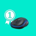 Logitech USB optinė pelė M185/MĖLYNA 910-002239, 1000DPI, 3 mygtukai, 10m belaidžio ry&scaron;io diapazonas, AA baterija, ergonomi&scaron;ka