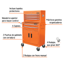 Metāla instrumentu rati ar 6 atvilktnēm un 2 nodalījumiem GAMO-7120 TRUPER