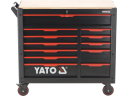 Instrumentu skapis 12 atvilktnes, YT-09005, YATO, 45 kg, ar riteņiem, centrālā atslēga
