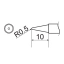 T12 Lodēšanas Galiņš B2, YT-82498, YATO, 0.5 mm rādiuss, 10 mm garums, integrēts sildītājs