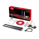 AirMax AX3000 WiFi 6 Bluetooth 5.0 PCIe Adapter Intel AX200 Dual Band 2 Antenas Melns Cudy WE3000