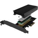 Raidsonic ICY BOX PCIe karte IB-PCI214M2-HSL, PCIe 4.0 x4, M.2 2230/2242/2260/2280, 1 SSD, melna