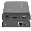 Digitus HDMI KVM IP papla&scaron;inātāja komplekts DS-55202, 1920 x 1080 pikseļi, 80 m, 1xRJ-45, 1A, 5V, USB, alumīnijs