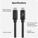 Hyper HyperDrive Next USB4 Type-C veiktspējas kabelis HD6500BKGL, 1.2 m, 240 W, 40 Gbps, 8K atbalsts, PD 3.1