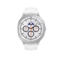 Samsung Galaxy Watch8 Classic LTE SM-L505 46 mm smartwatch Super AMOLED 438&times;438 445 mAh 64 GB eSIM LTE Bluetooth Wi-Fi NFC GPS IP68 White