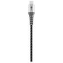 Goobay USB-C uz USB-A tekstila kabelis ar metāla spraudņiem 49296, 1m, 3A, sinhronizācija un uzlāde, pītas, alumīnija korpuss
