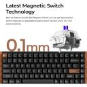 Keychron K2H-J1, беспроводная клавиатура, 75%, RGB LED подсветка, 1000 Гц, 2000 мАч батарея, QWERTY, черный