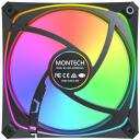 Montech Arvutikorpuse ventilaator AX120 PRO BLACK, 120mm, 12V, 1.85mmH2O, 1600RPM, 72.3cfm, PWM, must