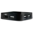 D-Link DUB-H4, USB centrmezgls, DUB-H4/E, 4xUSB 2.0, 480Mbps, Plug-and-Play, atpakaļsaderība ar USB 1.1