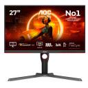 AOC monitorius Q27G3XMN/BK, 27", VA, 16:9, 180 Hz, 1 ms, 2560 x 1440, 700 cd/m&sup2;, 2 HDMI, juodas