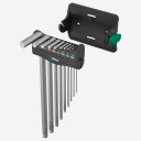 L-veida atslēgu komplekts 022102 950/9, Wera, 05022102001, 9 daļas, metrisks, hromēts, ar magnētisko funkciju