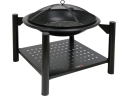 STEEL FIRE PIT W/ LOG STORE 58X58CMX55CM 99914 LUND