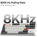 Keychron Klaviatūra Q3U-M4 80% TKL, 8000 Hz, RGB LED, Bluetooth 5.3, PBT klavi&scaron;ai, 660 h baterijos veikimo laikas, juoda