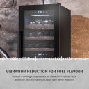 Wine cooler cabinet showcase 24 bottles compressor technology energy efficiency class G dimensions 48&times;86&times;43 cm black WineComfort 24 00644 Caso