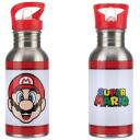 Paladone Super Mario metāla ūdens pudele PP8022NN, 500ml, nerūsējo&scaron;ais tērauds, salmiņ&scaron;, daudzkrāsaina