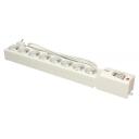Lestar Pārsprieguma aizsargs LX 810 1966004079, 8 ligzdas, 1,5m, 230V, 10A, pelēks, slēdzis, aizsardzība pret pārslodzi
