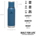 Termos The Adventure To-Go Bottle 0,75L, sinine; 2810818009 STANLEY